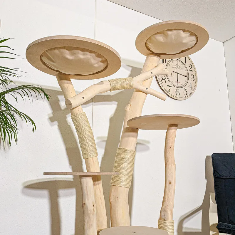 Naturkratzbaum 4326 Kratzbaum Natur Holz Design 185 cm hoch Katzenbaum