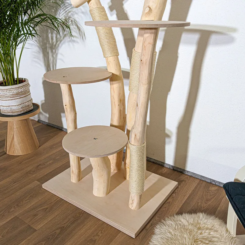 Naturkratzbaum 4326 Kratzbaum Natur Holz Design 185 cm hoch Katzenbaum