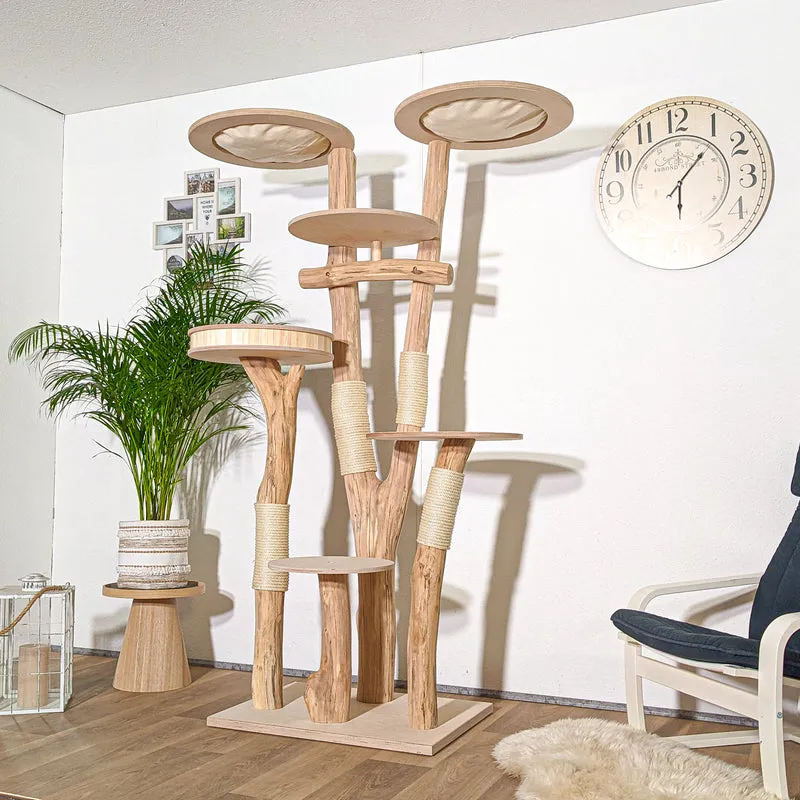 Naturkratzbaum 4323 Kratzbaum Natur Holz Design 200 cm hoch Katzenbaum