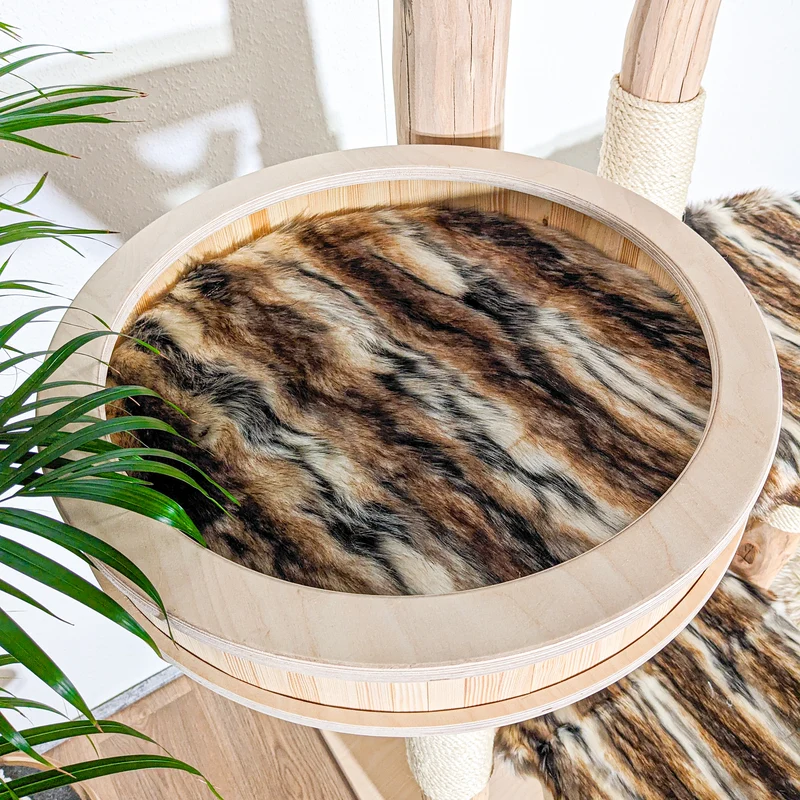 Naturkratzbaum 4323 Kratzbaum Natur Holz Design 200 cm hoch Katzenbaum