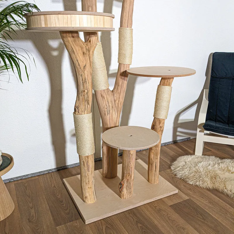 Naturkratzbaum 4323 Kratzbaum Natur Holz Design 200 cm hoch Katzenbaum