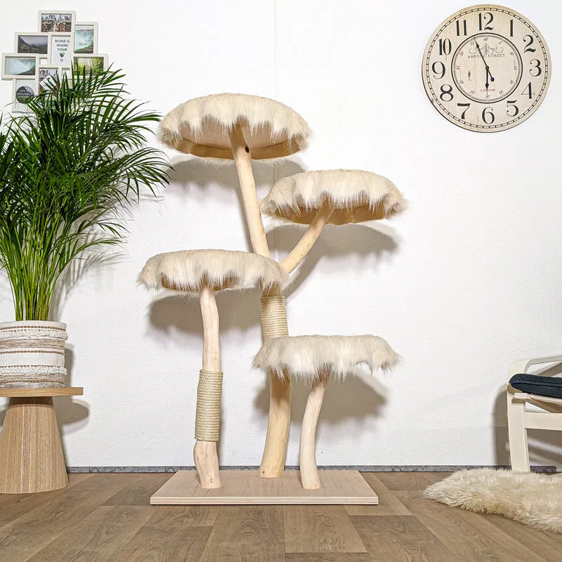 RESERVIERT + ÄNDERUNG Naturkratzbaum 4321 Kratzbaum Natur Holz Design 143 cm hoch Katzenbaum