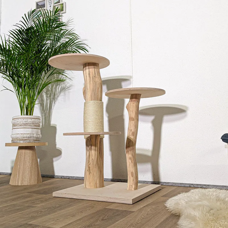 Naturkratzbaum 4319 Kratzbaum Natur Holz Design 105 cm hoch Katzenbaum