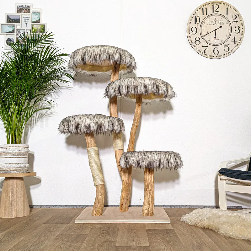 RESERVIERT + ÄNDEUNGEN - Naturkratzbaum 4313 Kratzbaum Natur Holz Design 145 cm hoch Katzenbaum