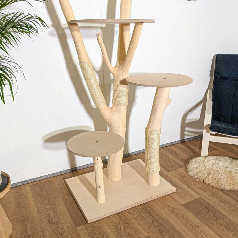 Naturkratzbaum 4311 Kratzbaum Natur Holz Design 175 cm hoch Katzenbaum