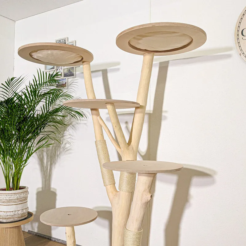 Naturkratzbaum 4311 Kratzbaum Natur Holz Design 175 cm hoch Katzenbaum