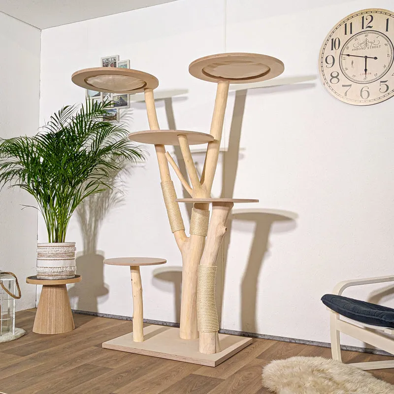 Naturkratzbaum 4311 Kratzbaum Natur Holz Design 175 cm hoch Katzenbaum
