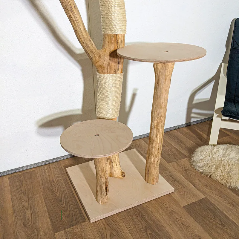 Naturkratzbaum 4310 Kratzbaum Natur Holz Design 175 cm hoch Katzenbaum