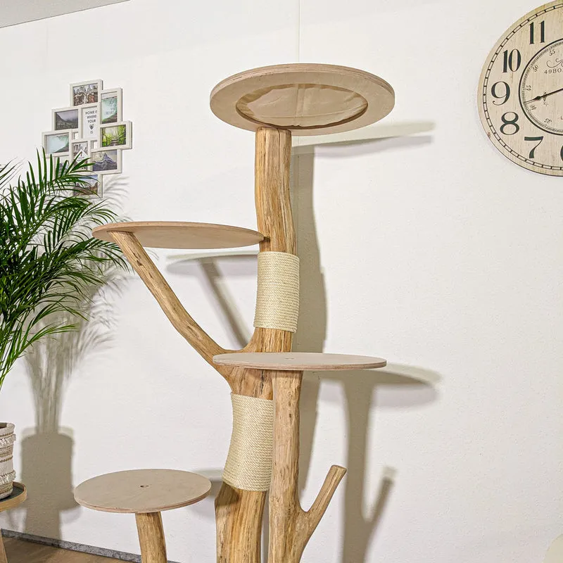 Naturkratzbaum 4310 Kratzbaum Natur Holz Design 175 cm hoch Katzenbaum