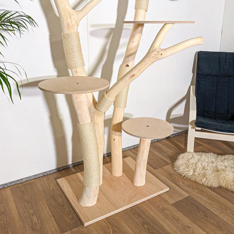 Naturkratzbaum 4308 Kratzbaum Natur Holz Design 225 cm hoch Katzenbaum