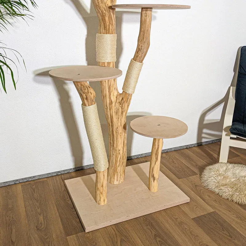 Naturkratzbaum 4305 Kratzbaum Natur Holz Design 215 cm hoch Katzenbaum