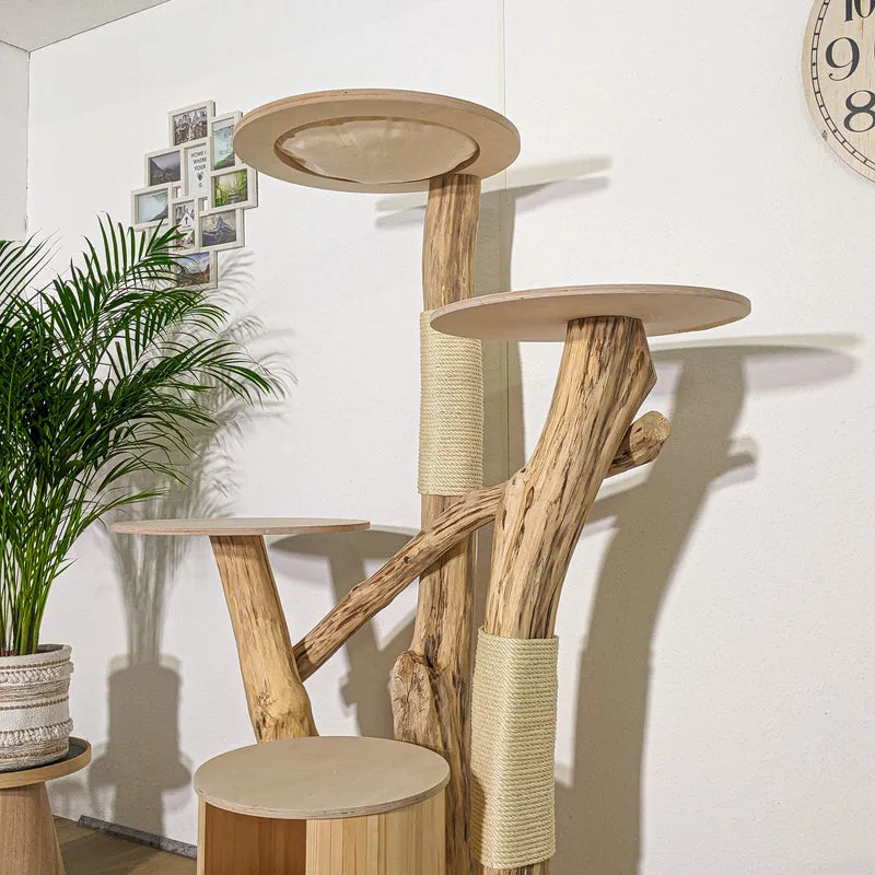 Naturkratzbaum 4300 Kratzbaum Natur Holz Design 172 cm hoch Katzenbaum