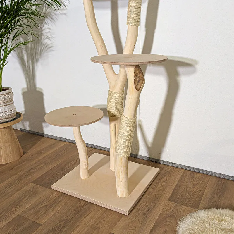 Naturkratzbaum 4298 Kratzbaum Natur Holz Design 175 cm hoch Katzenbaum