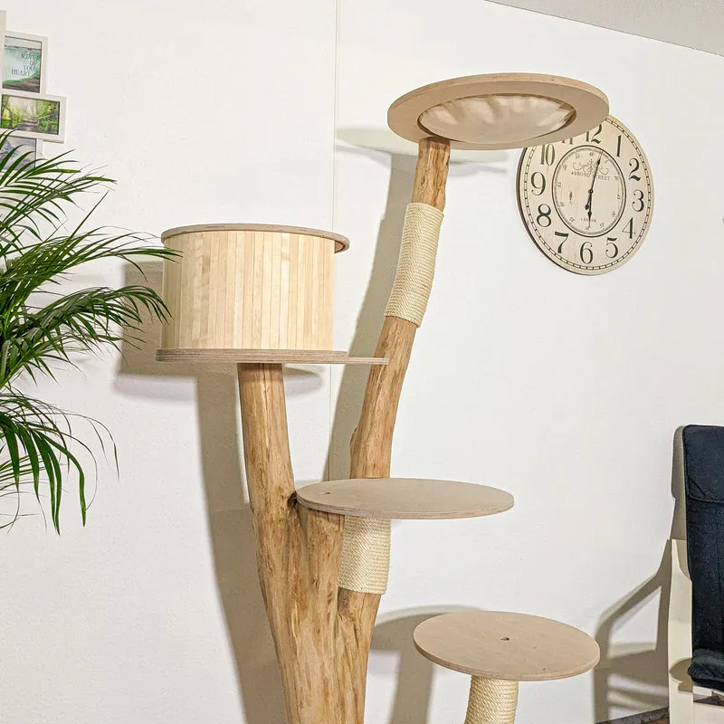 Naturkratzbaum 4297 Kratzbaum Natur Holz Design 190 cm hoch Katzenbaum