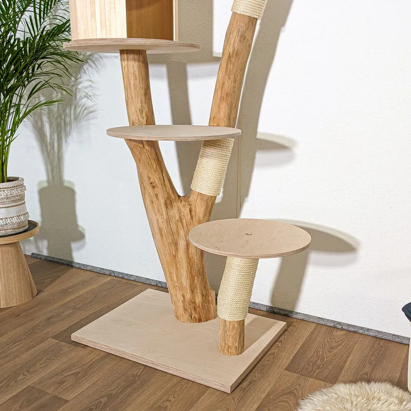 Naturkratzbaum 4297 Kratzbaum Natur Holz Design 190 cm hoch Katzenbaum