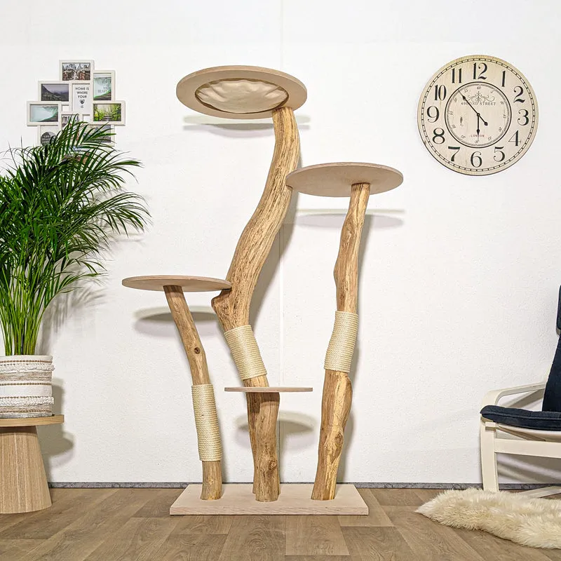 Naturkratzbaum 4296 Kratzbaum Natur Holz Design 180 cm hoch Katzenbaum