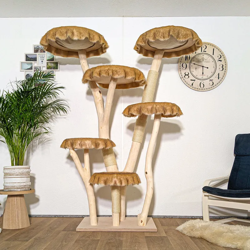 Naturkratzbaum 4295 Kratzbaum Natur Holz Design 193 cm hoch Katzenbaum