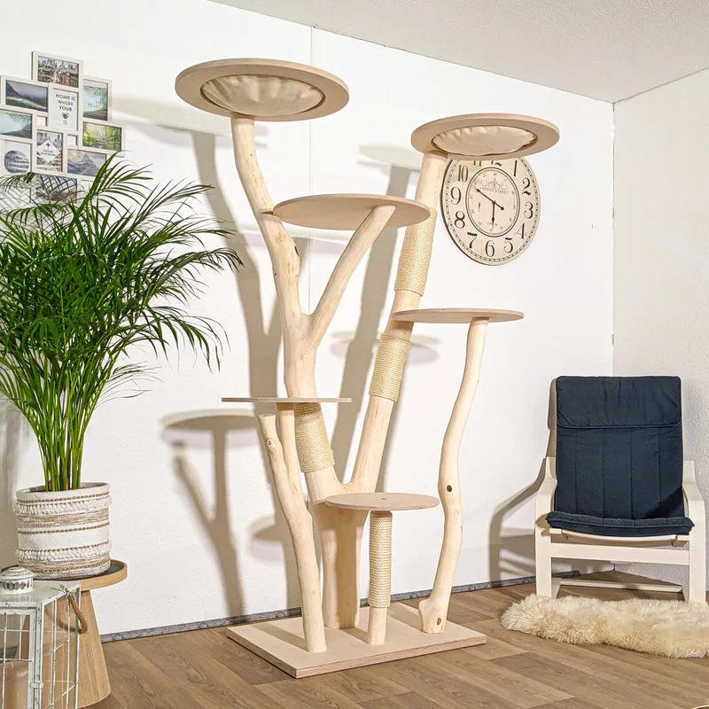 Naturkratzbaum 4295 Kratzbaum Natur Holz Design 193 cm hoch Katzenbaum