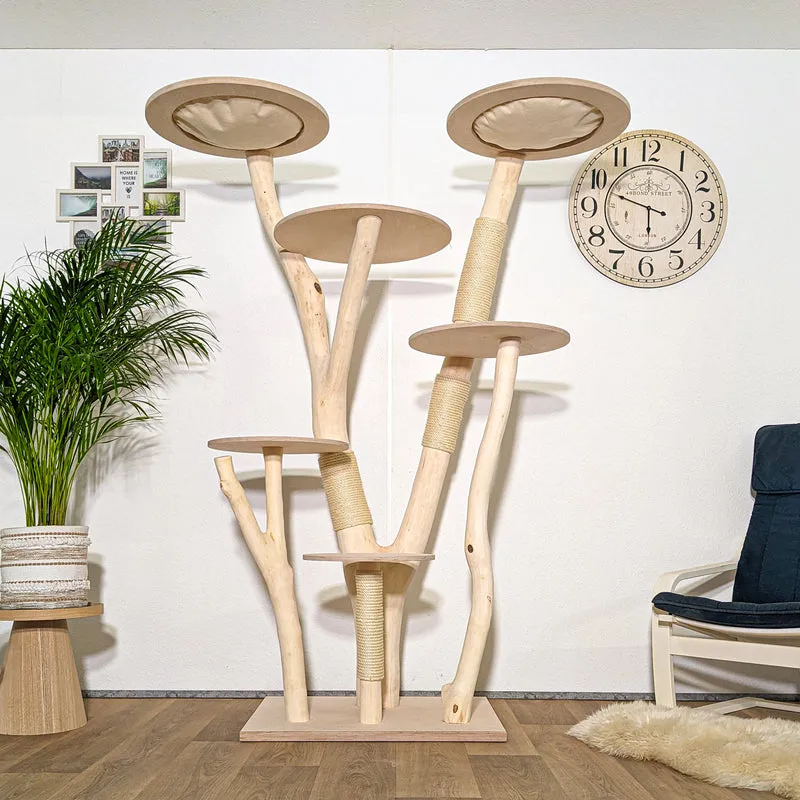 Naturkratzbaum 4295 Kratzbaum Natur Holz Design 193 cm hoch Katzenbaum