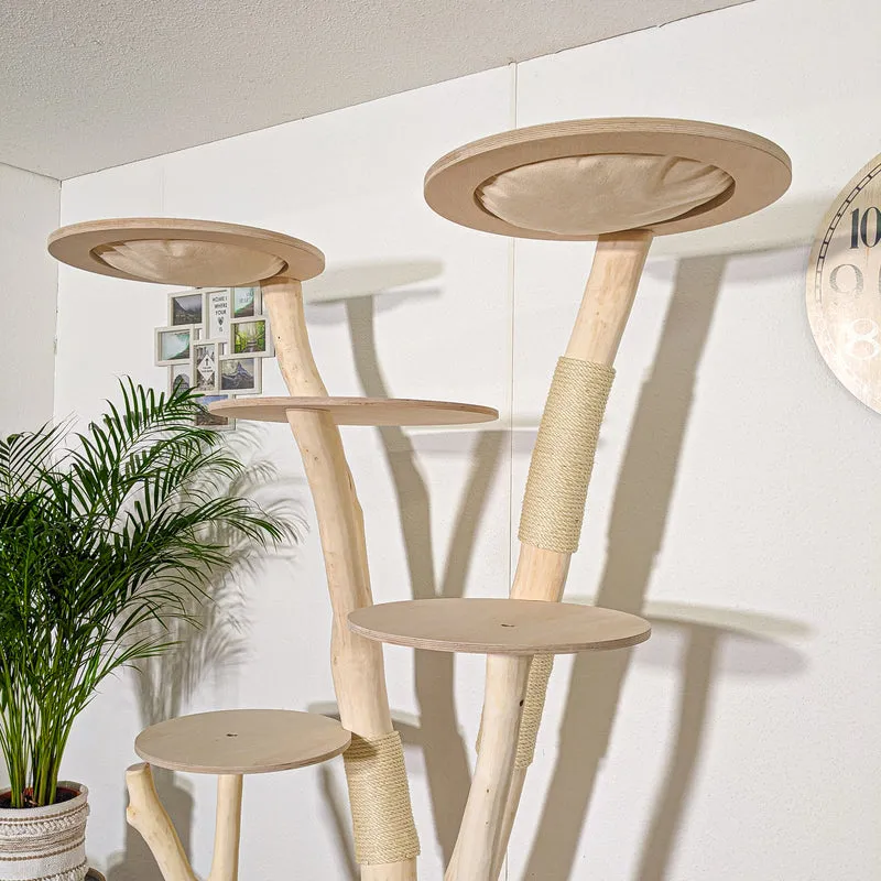 Naturkratzbaum 4295 Kratzbaum Natur Holz Design 193 cm hoch Katzenbaum