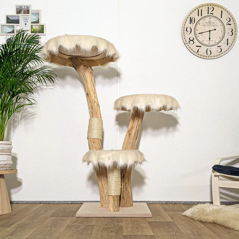 Naturkratzbaum 4294 Kratzbaum Natur Holz Design 148 cm hoch Katzenbaum