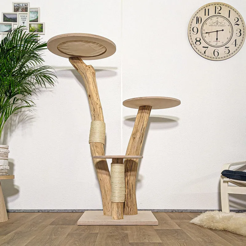 Naturkratzbaum 4294 Kratzbaum Natur Holz Design 148 cm hoch Katzenbaum