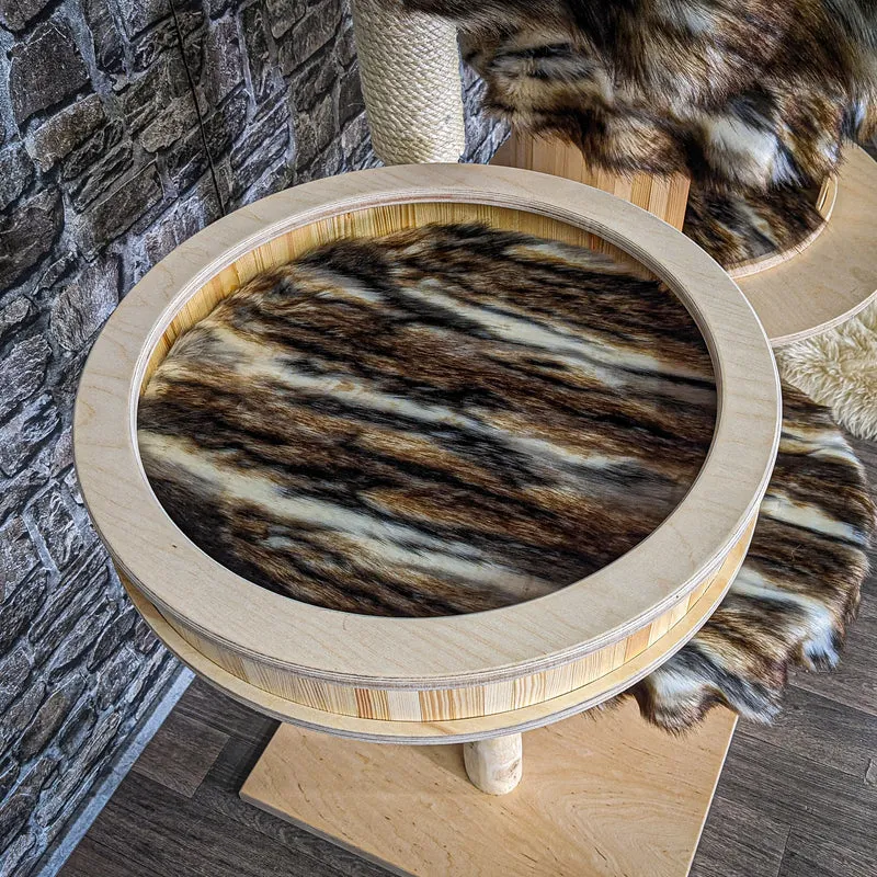 Naturkratzbaum C0009 Kratzbaum Natur Holz Design 124 cm hoch Katzenbaum