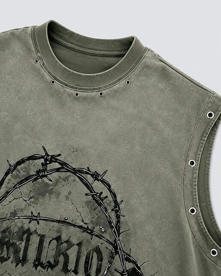 KIIKIO Gothic Distressed Vest