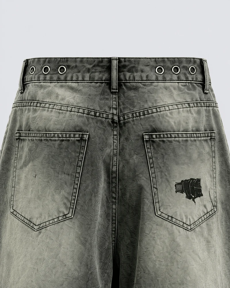 KIIKIO Gothic Distressed Shorts