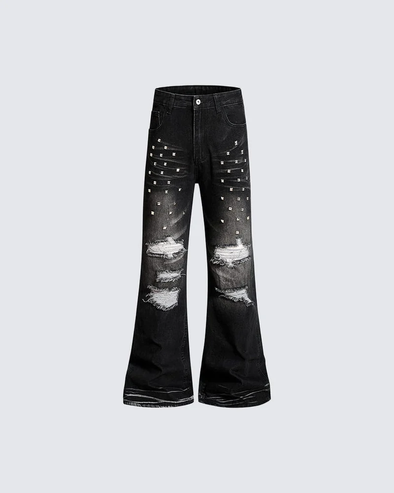 KIIKIO Gothic Distressed Jeans