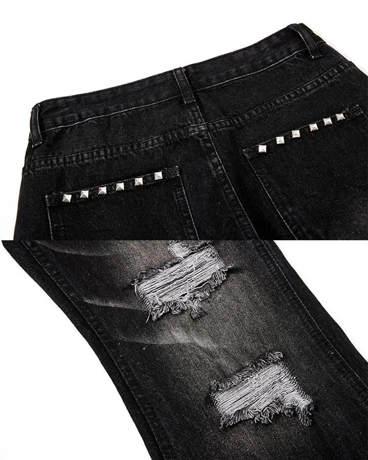 KIIKIO Gothic Distressed Jeans