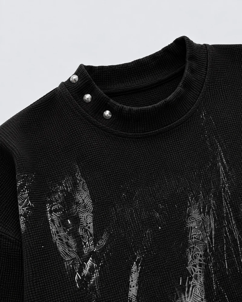 KIIKIO Gothic Dark Printed Sweater