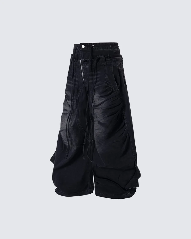 KIIKIO Grunge Washed Jeans
