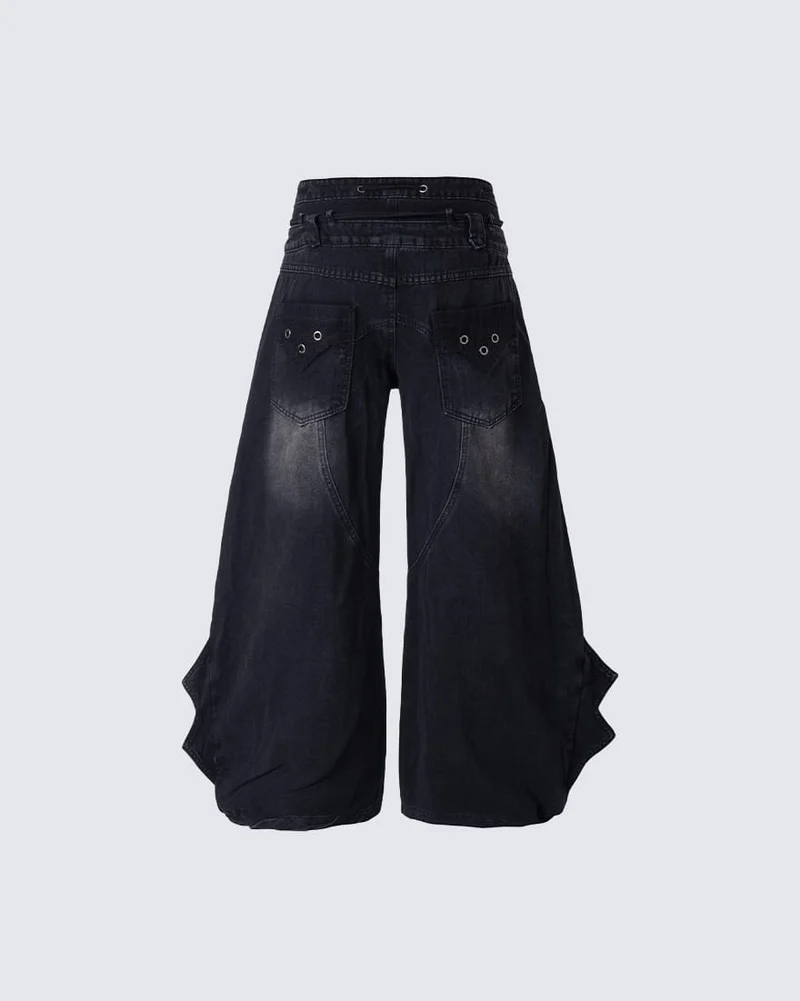 KIIKIO Grunge Washed Jeans