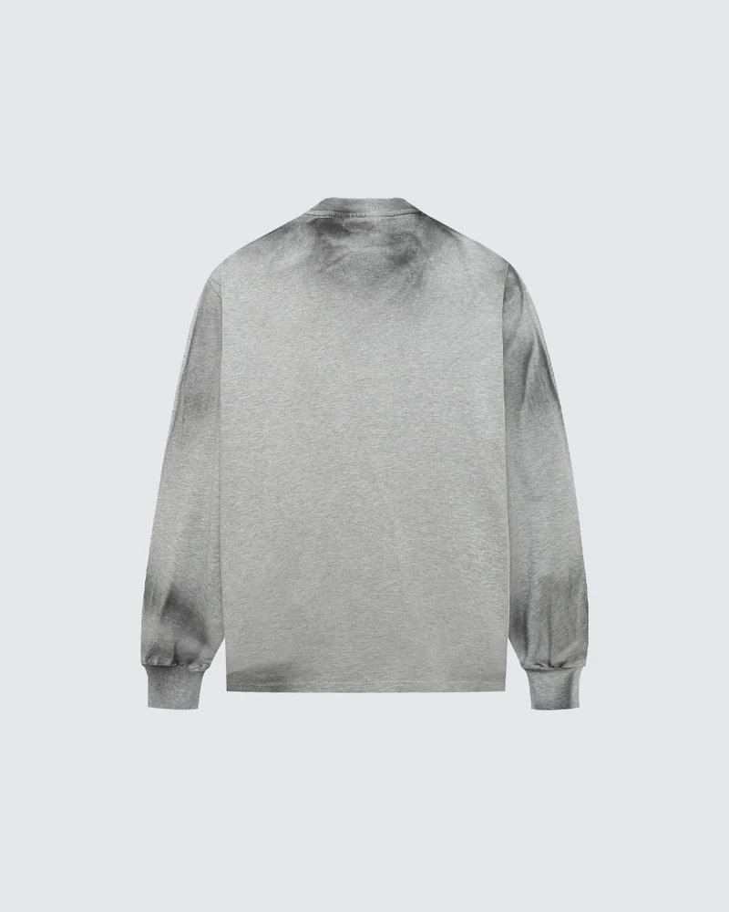 KIIKIO Vintage Spray-Painted Letter Graphic Sweatshirt