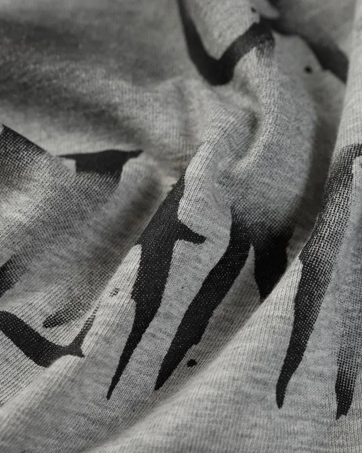 KIIKIO Vintage Spray-Painted Letter Graphic Sweatshirt