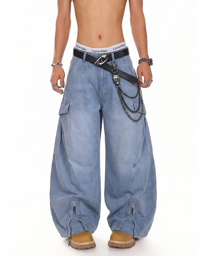 KIIKIO Utility Zipper Cargo Pants