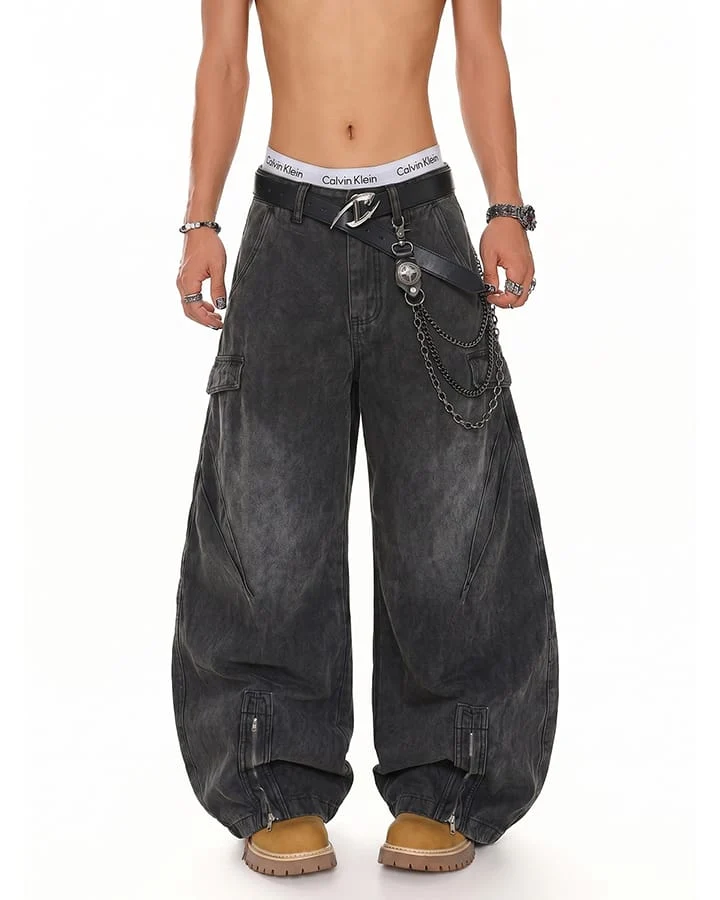 KIIKIO Utility Zipper Cargo Pants