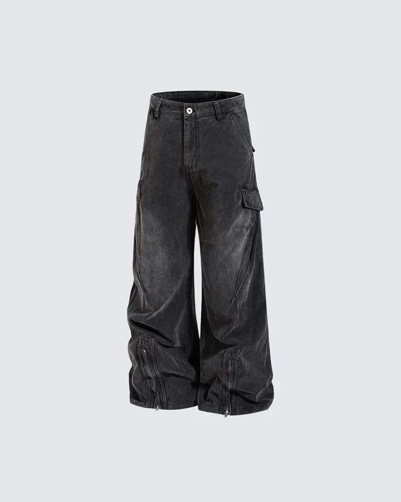 KIIKIO Utility Zipper Cargo Pants