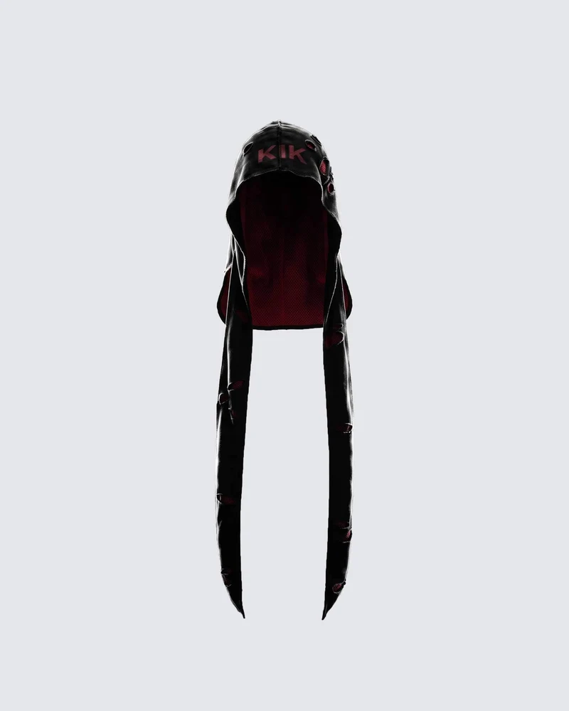 KIIKIO RED RUST Series | Distressed-Effect Hooded Balaclava