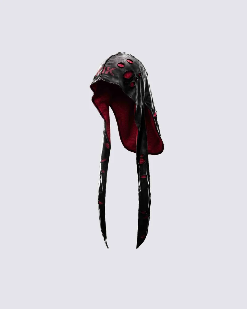 KIIKIO RED RUST Series | Distressed-Effect Hooded Balaclava