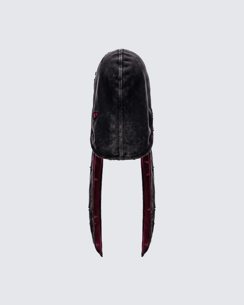 KIIKIO RED RUST Series | Distressed-Effect Hooded Balaclava
