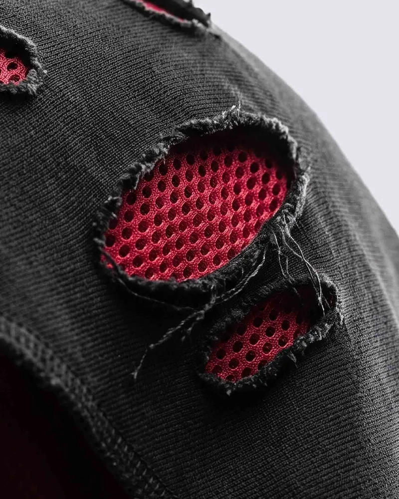 KIIKIO RED RUST Series | Distressed-Effect Hooded Balaclava