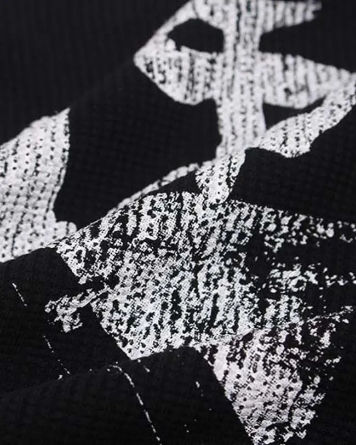American Vintage-Style Rivet-Detail Graphic T-Shirt