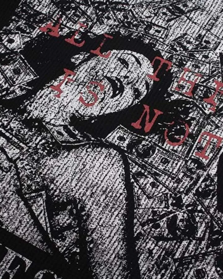 American Vintage-Style Rivet-Detail Graphic T-Shirt