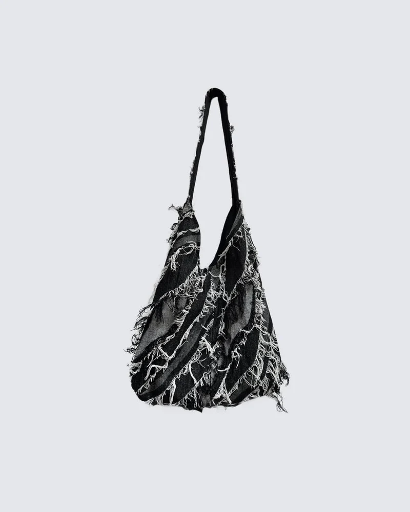 KIIKIO Grunge Distressed Shoulder Bag