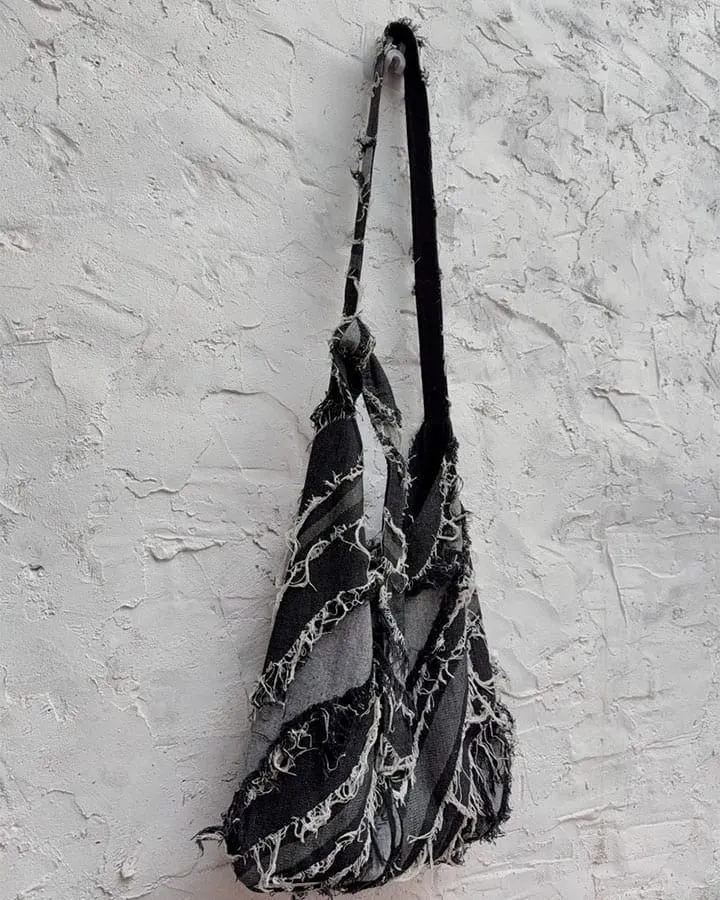 KIIKIO Grunge Distressed Shoulder Bag