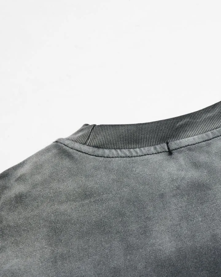 KIIKIO Distressed Camo Layered Graphic T-Shirt