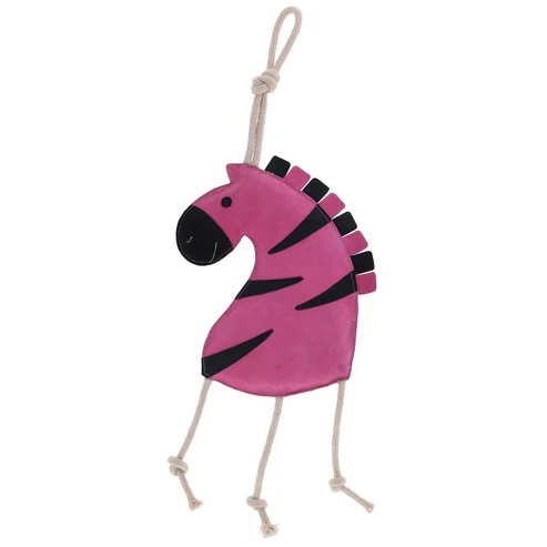 Lederspielzeug Zebra Groß