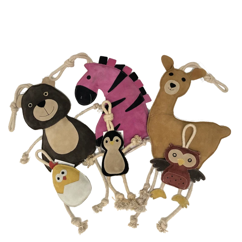 Lederspielzeug Zebra Groß